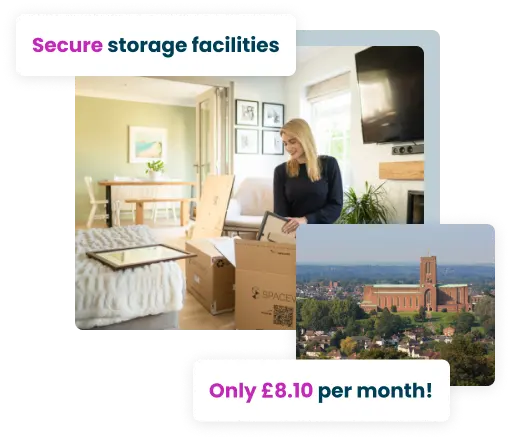 An image showing a customer in the process of packing their student storage in Guildford.